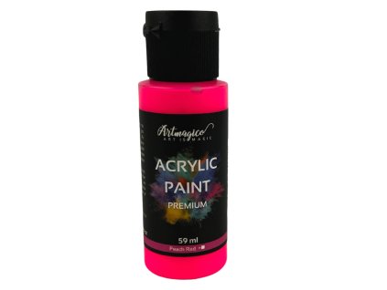 Artmagico - akrylové barvy Premium 59 ml Barva: Peach red - neonově růžová