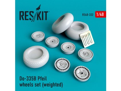 Do-335В "Pfeil" wheels set (weighted) (1/48)