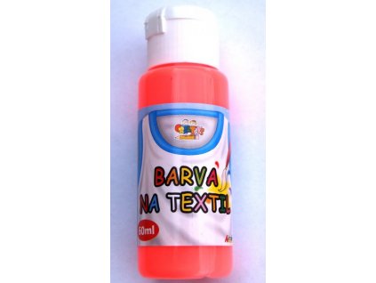 Barva na textil 60ml - fluorescent červená (f. red)