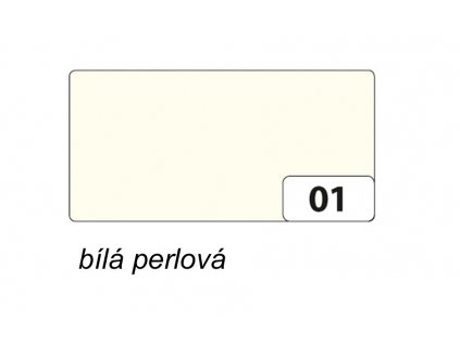 Barevný papír 130g/m2 50x70 cm -1 arch - PERLOVÁ BÍLÁ