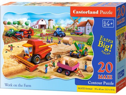 Puzzle Castorland MAXI 20 dílků - Práce na farmě