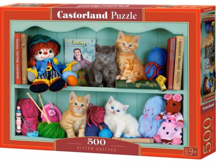 Puzzle Castorland 500 dílků - Kočičí polička