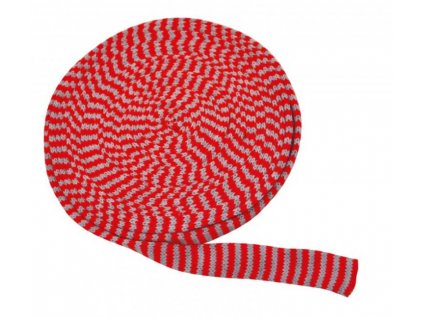 Pletený tubus 10m x 4cm červeno-šedý