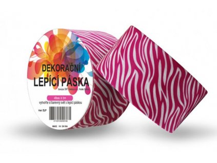 Dekorační lepicí páska - DUCT TAPE-1ks zebra růžová