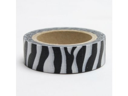 Dekorační lepicí páska - WASHI tape-1ks - zebra