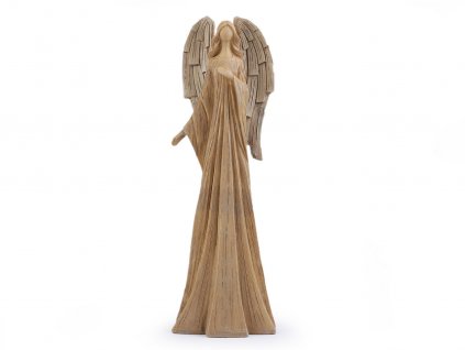 Dekorace anděl imitace dřeva