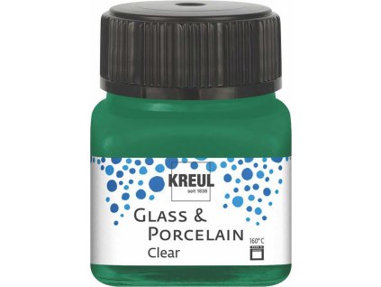 Barva na sklo a porcelán KREUL clear 20 ml TMAVÁ ZELENÁ