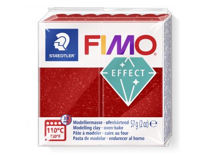 FIMO efekt 57g ČERVENÁ SE TŘPYTKAMI