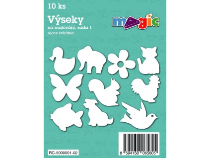 Papírové výseky MAGIC, 4 - 7cm, 10ks, sada 1 - Zvířátka