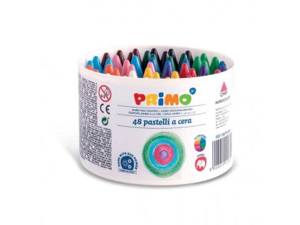 Voskové pastelky PRIMO JUMBO, 13,5 x 65mm, 48ks, PP etue