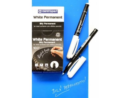 Popisovač bílý - White pen permanent - 2686/1