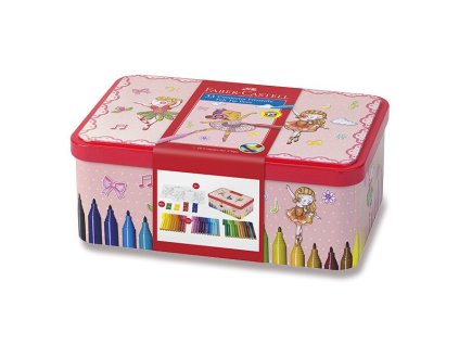 Dětské fixy Faber-Castell Connector balerínka, 33 barev