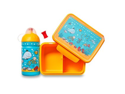 Set Zdravá lahev 0,5 l a Zdravá sváča Mořský svět
