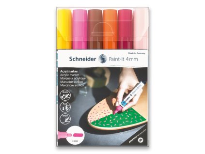 Akrylový popisovač Schneider Paint-It 320 souprava V3, 6 barev