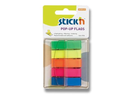 Samolepicí proužky Hopax Stick’n Pop-Up Flags 45 x 12 mm, 5 x 40 ks