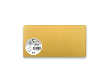 Barevná dopisní karta Clairefontaine 106 x 213 mm do DL obálek, 25 ks zlatá, DL