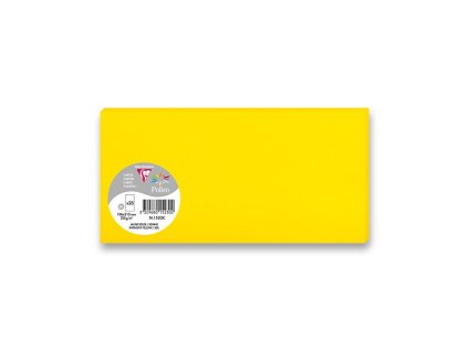 Barevná dopisní karta Clairefontaine 106 x 213 mm do DL obálek, 25 ks, výběr barev žlutá, DL