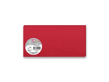 Barevná dopisní karta Clairefontaine 106 x 213 mm do DL obálek, 25 ks, výběr barev červená, DL