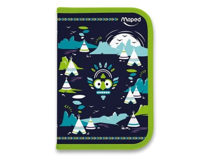 Penál Maped Tatoo 1patrový, vybavený, motiv Totem