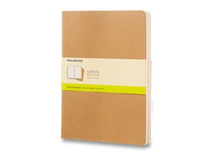 Sešity Moleskine Cahier XL, čistý, 3 ks, výběr barev karton