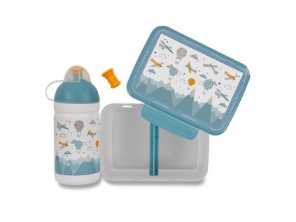 Set Zdravá lahev 0,5 l a Zdravá sváča V oblacích