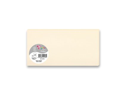 Barevná dopisní karta Clairefontaine 106 x 213 mm do DL obálek, 25 ks, výběr barev krémová, DL