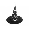 Karnevalový klobouk čarodějnický pavučina, lebka, netopýr