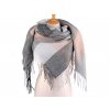 Velký teplý šátek / pléd s třásněmi 130x140 cm