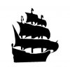 Pirátská loď - plastová šablona 228