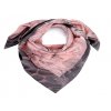 Saténový šátek květy 90x90 cm