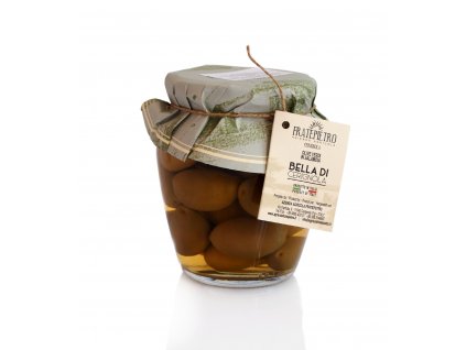 Zelené olivy Bella di Cerignola 518 ml Fratepietro