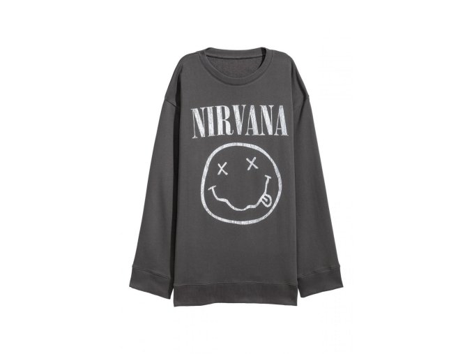 womens oversized sweatshirt dark graynirvana hm grey hoodies