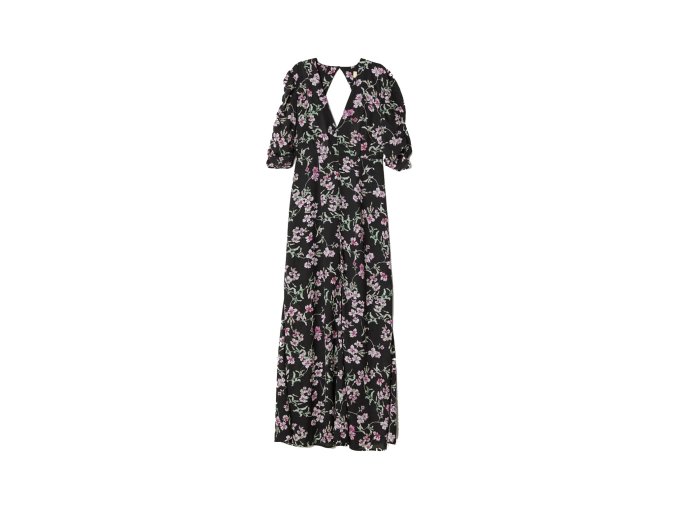 womens patterned long dress blackfloral hm black dresses 3 upravit