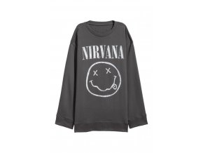 womens oversized sweatshirt dark graynirvana hm grey hoodies