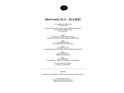 denní menu 18.10. 22.10.2021 bez salátu