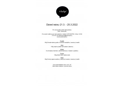 denní menu 18.10. 22.10.2021 bez salátu