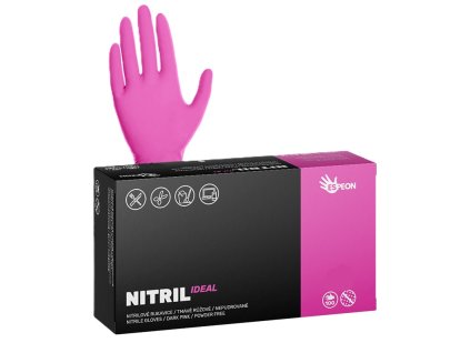 Nitril IDEAL tmavě růžové INT