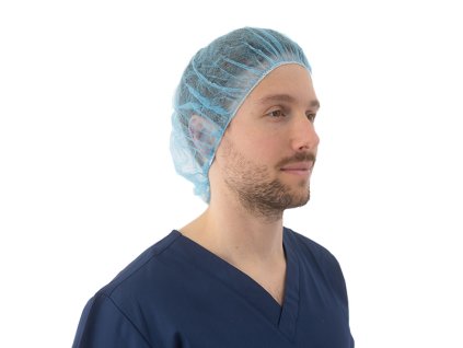 Čepice z netkané textilie, BARET, 100 ks, modrá