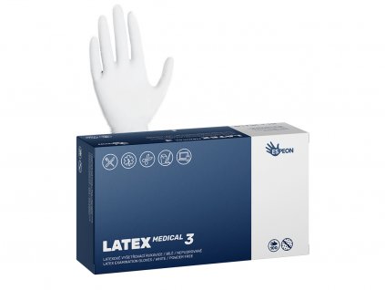 Latex MEDICAL 3 bílé