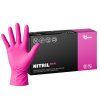 Nitrilové rukavice NITRIL IDEAL 100 ks, nepudrované, tmavě růžové, 3.5 g