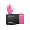 Nitrilové rukavice NITRIL IDEAL 100 ks, nepudrované, tmavě růžové, 3.5 g