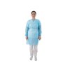 Plášť návštěvnický z netkané textilie, zavazování na krku a v pase, 10 ks, modrý