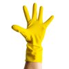 Úklidové latexové rukavice ECONOMY 1 pár, nepudrované, žluté, 25 g