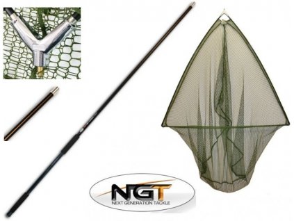 Kaprový podběrák NGT - ramena 90 x 90cm - jednodílná tyč