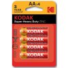 Baterie Tužkové Kodak Super Heavy Duty 1,5V AA - balení 4ks