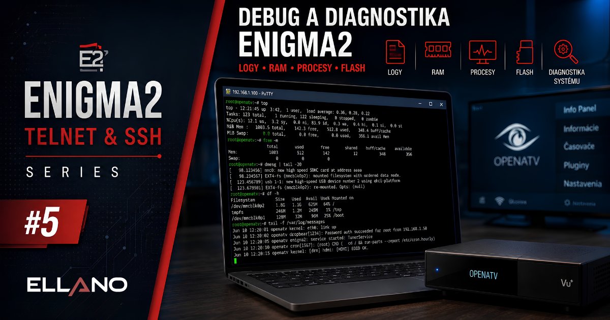 Enigma2 přes Telnet a SSH: Debugování, logy a diagnostika systému