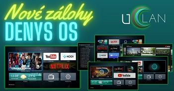 Nové zálohy OS DENYS 7.0 s KODI 20.2 pre prijímače uClan