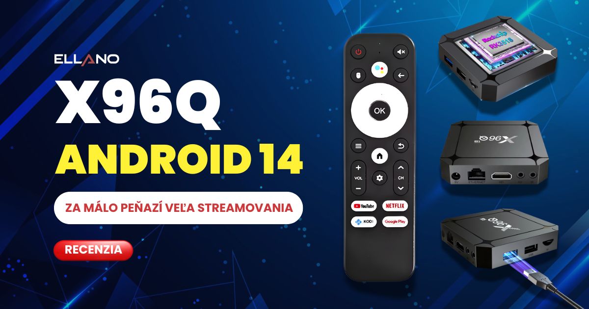 Test X96Q Android 14: levný 4K Android TV box s Wifi 6 a Bluetooth dálkovým ovladačem