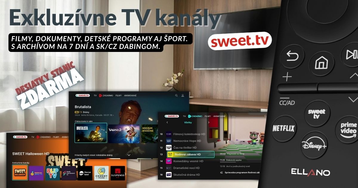 Objavte exkluzívne TV kanály na SWEET.TV - zábava, filmy a dokumenty, ktoré inde nenájdete