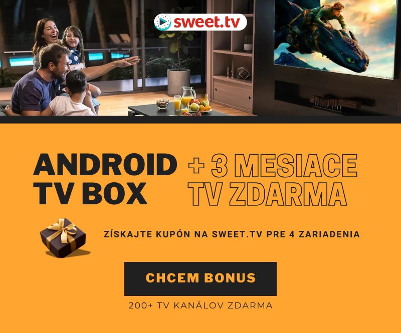 Sweet TV na 3 mesiace zdarma k Vášmu novému TV boxu